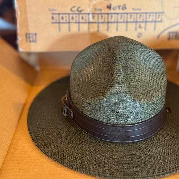 Men's Olive Green Campaign Hat - Picture 2 of 3